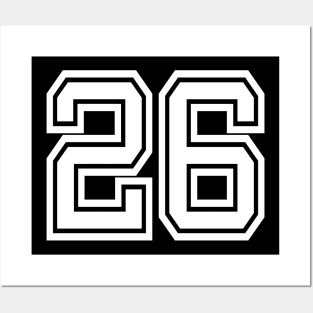 Numbers 26 for a sports team, group, or community Posters and Art